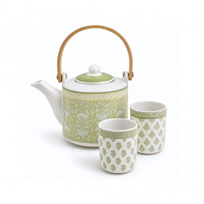 Lot de 2 tasses et 1 théière avec infuseur, SOLIMAN