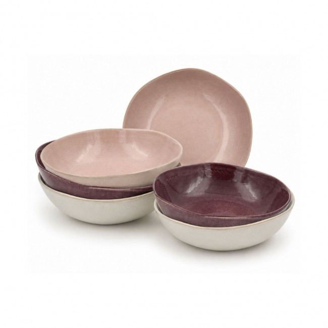 Lot de 6 assiettes creuses, TERRA