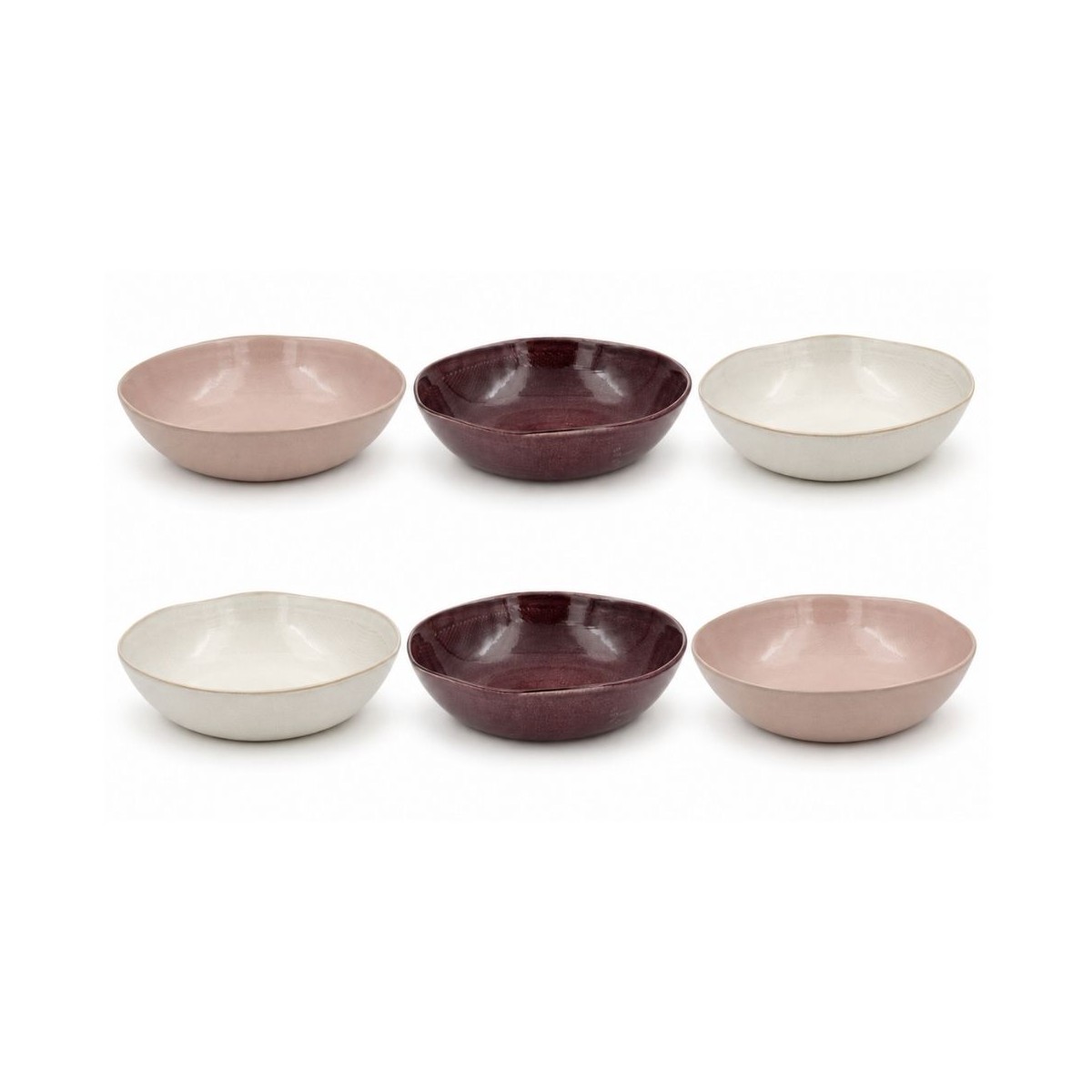Lot de 6 assiettes creuses, TERRA