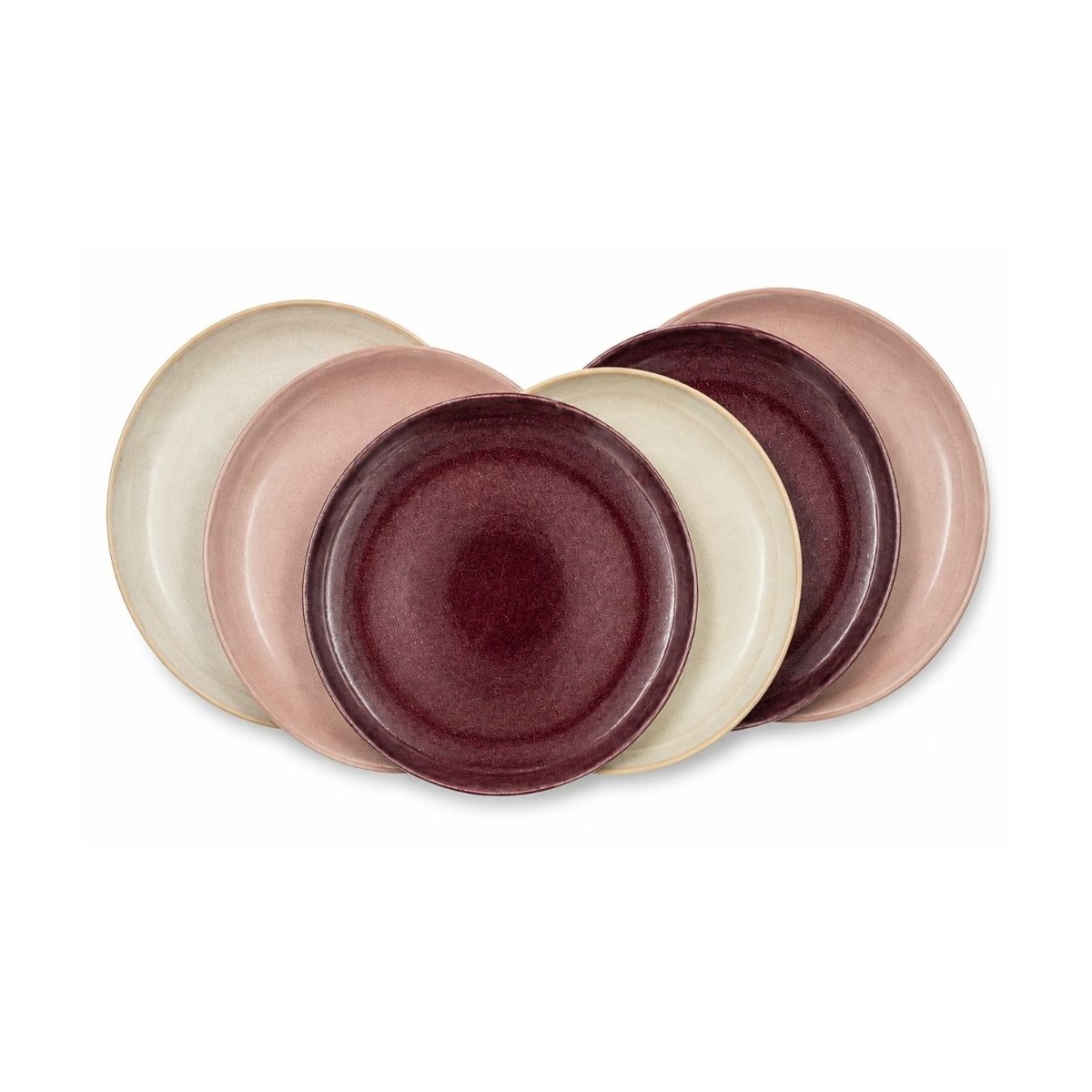 Lot de 6 grandes assiettes, TERRA