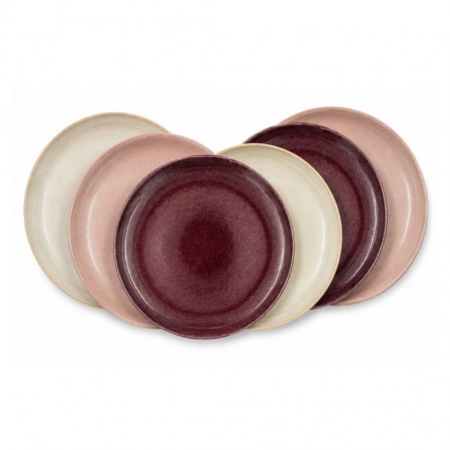 Lot de 6 grandes assiettes, TERRA