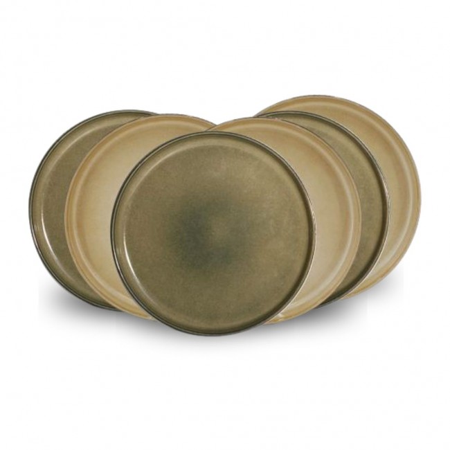 Lot de 6 grandes assiettes, TERRALHA
