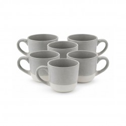 Lot de 6 tasses, TERRE DE SIENNE