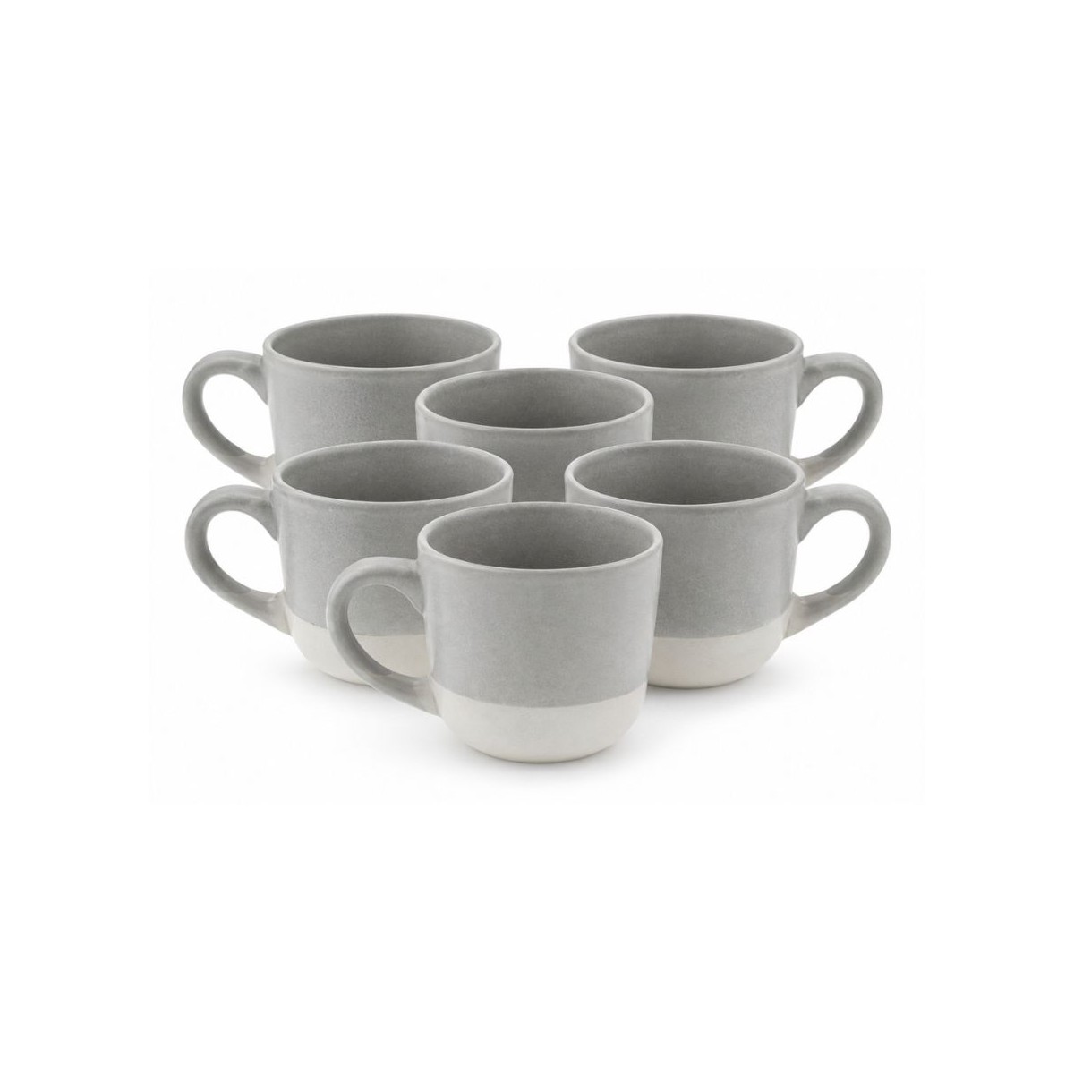Lot de 6 tasses, TERRE DE SIENNE