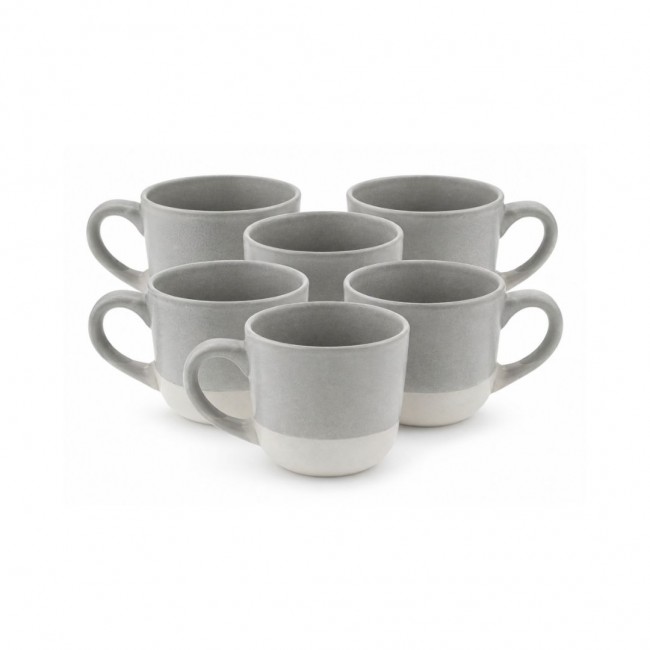 Lot de 6 tasses, TERRE DE SIENNE