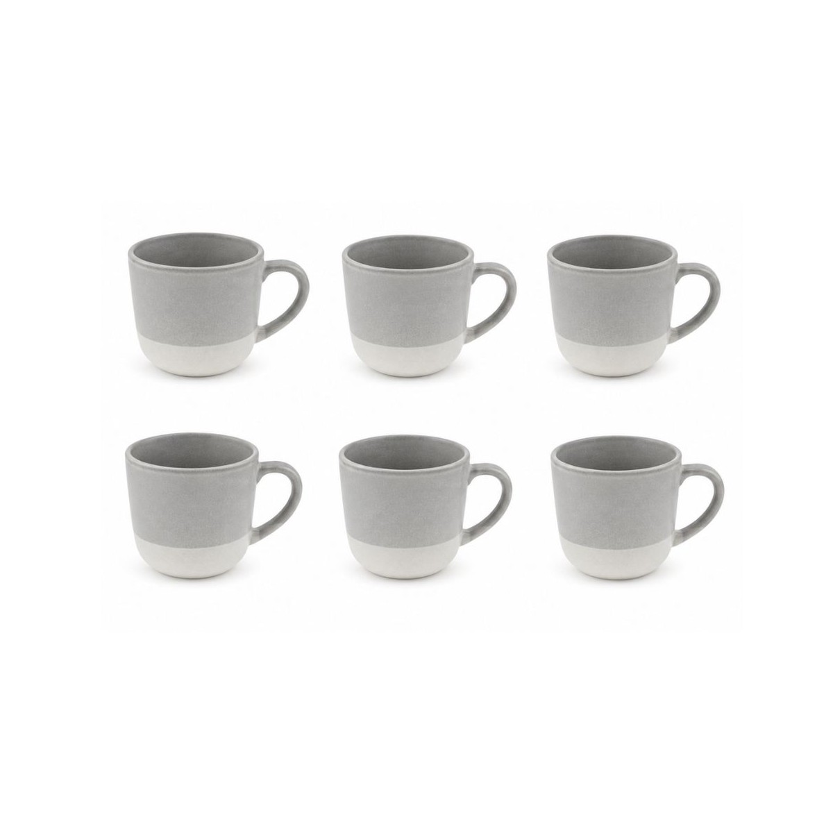 Lot de 6 tasses, TERRE DE SIENNE