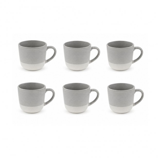 Lot de 6 tasses, TERRE DE SIENNE