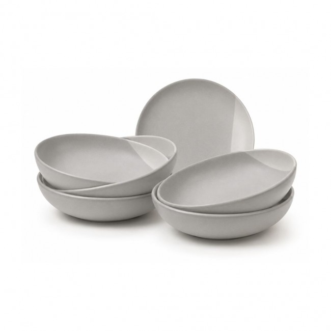 Lot de 6 assiettes creuses, TERRE DE SIENNE