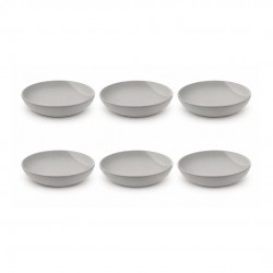 Lot de 6 assiettes creuses, TERRE DE SIENNE
