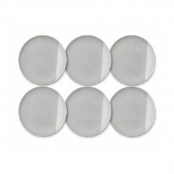 Lot de 6 assiettes à dessert, TERRE DE SIENNE