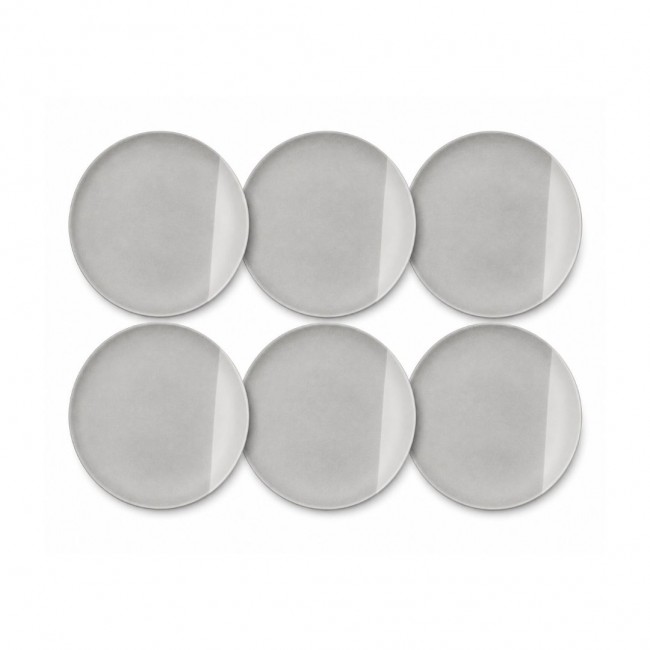 Lot de 6 assiettes à dessert, TERRE DE SIENNE