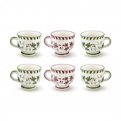 Lot de 6 mugs à pieds, TRATTORIA