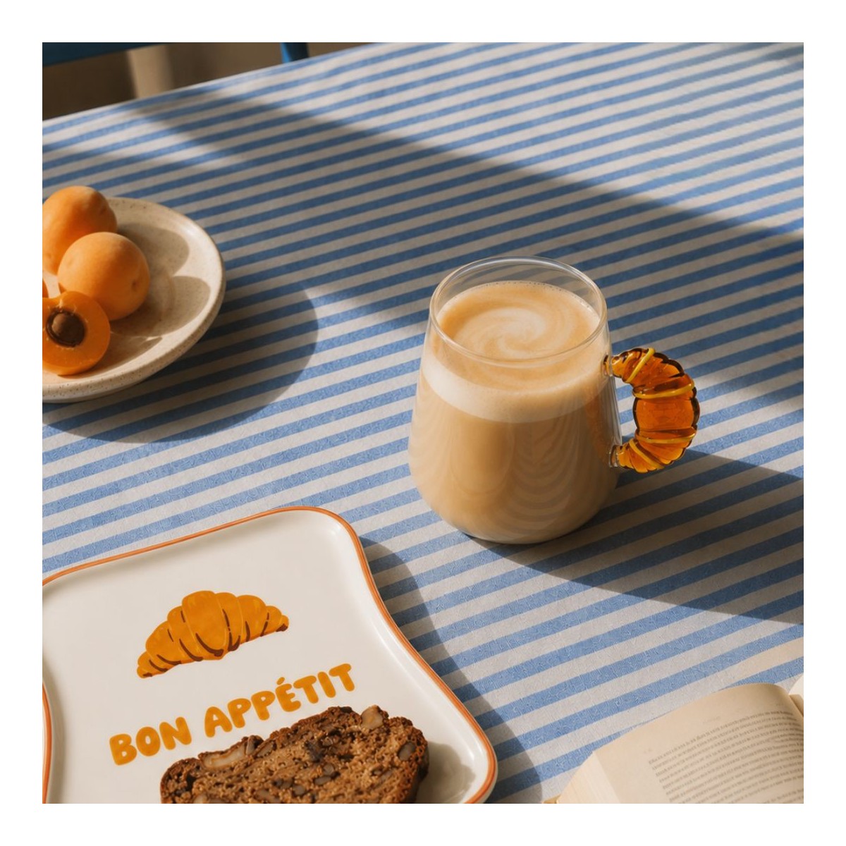 Mug en verre croissant, BEAU BRUNCH