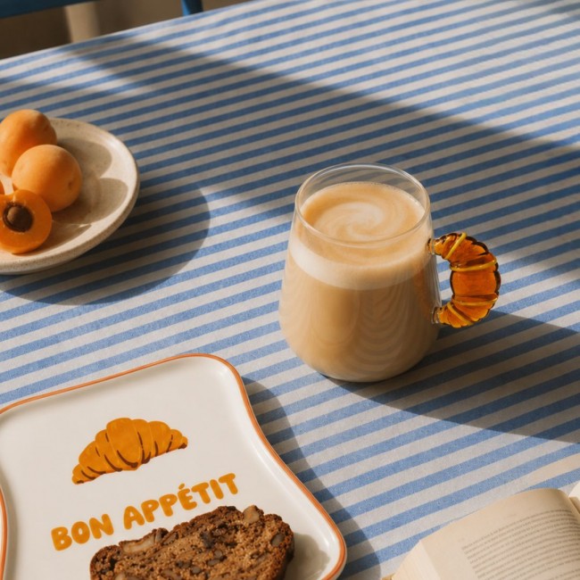 Mug en verre croissant, BEAU BRUNCH