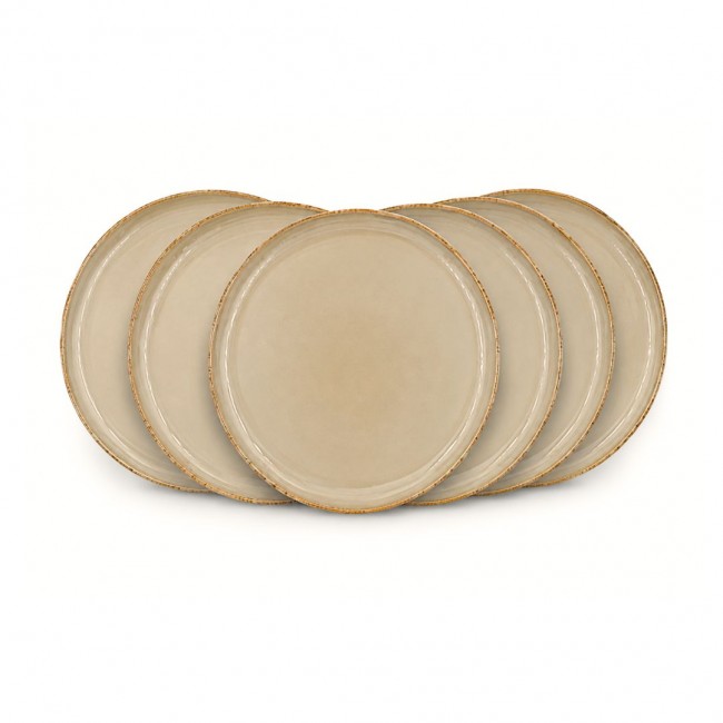 Lot de 6 grandes assiettes, DUNE