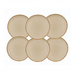 Lot de 6 grandes assiettes, DUNE