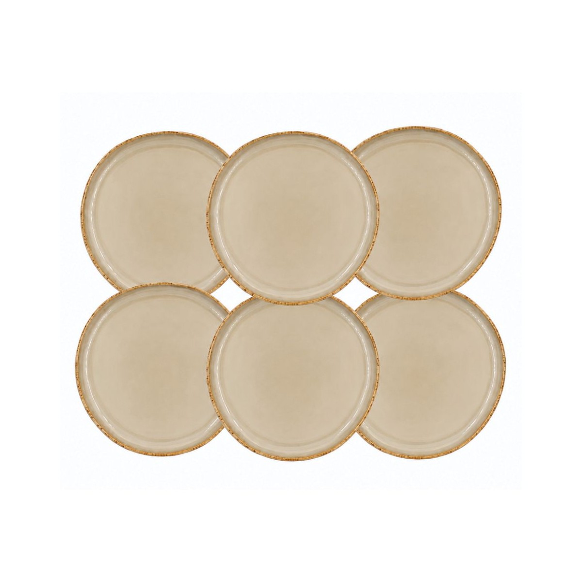 Lot de 6 grandes assiettes, DUNE