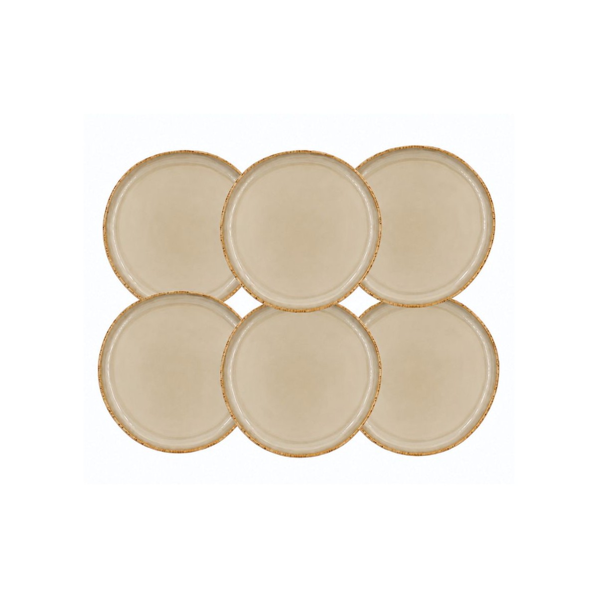 Lot de 6 petites assiettes, DUNE