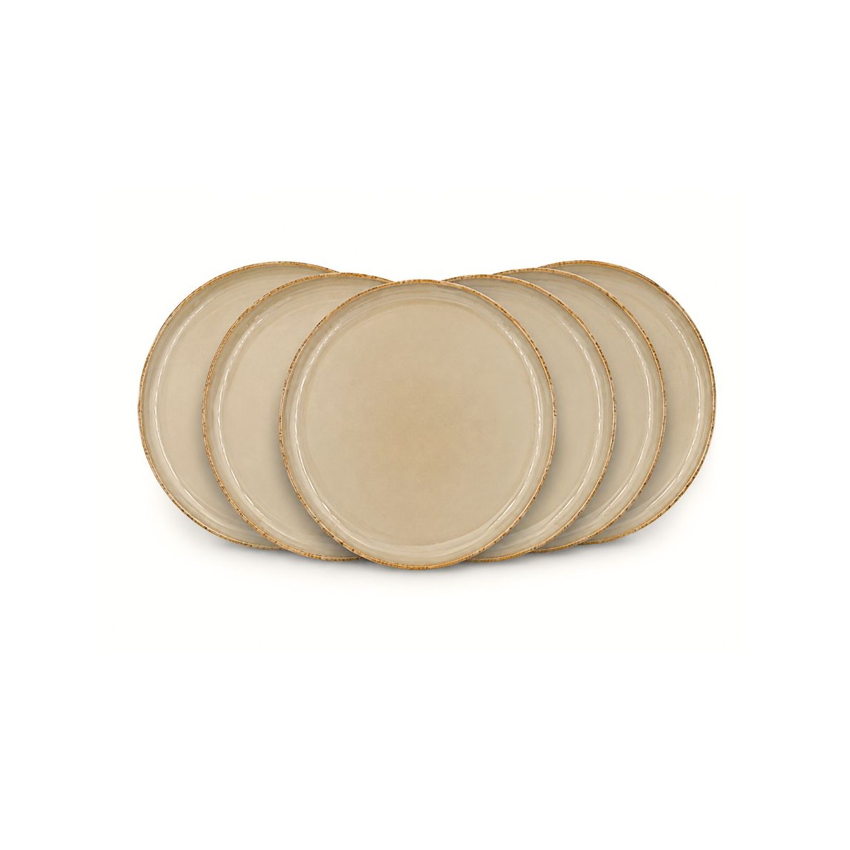 Lot de 6 petites assiettes, DUNE