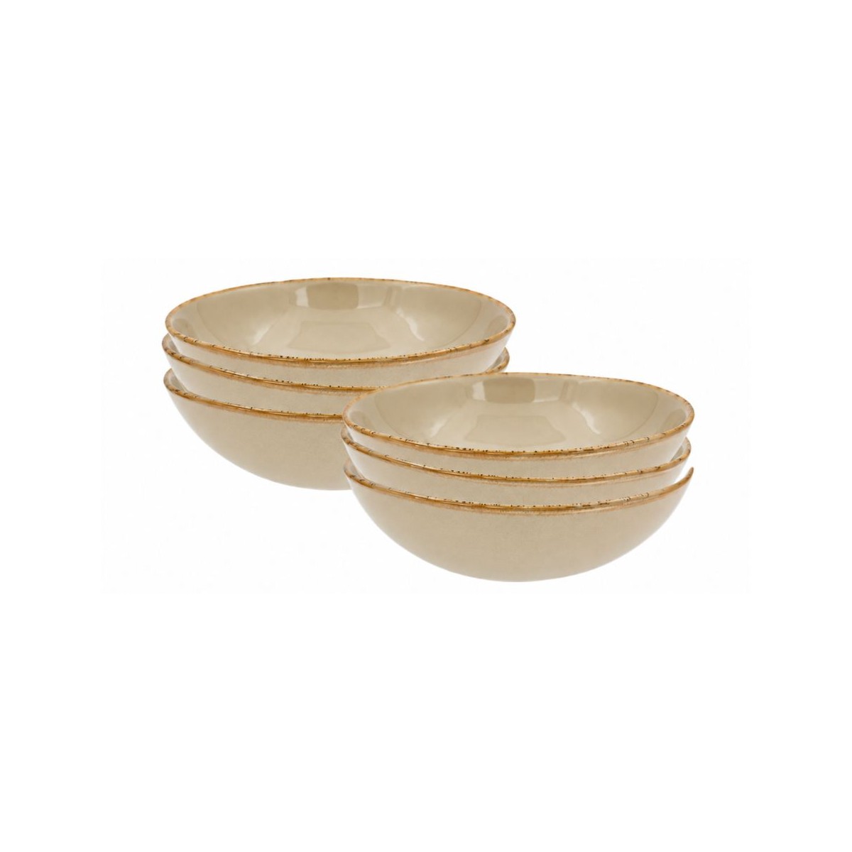 Lot de 6 assiettes creuses, DUNE