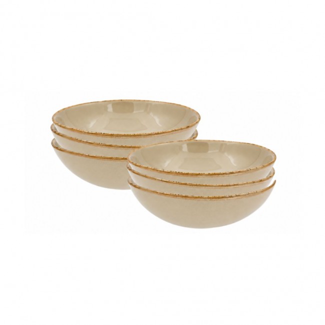 Lot de 6 assiettes creuses, DUNE