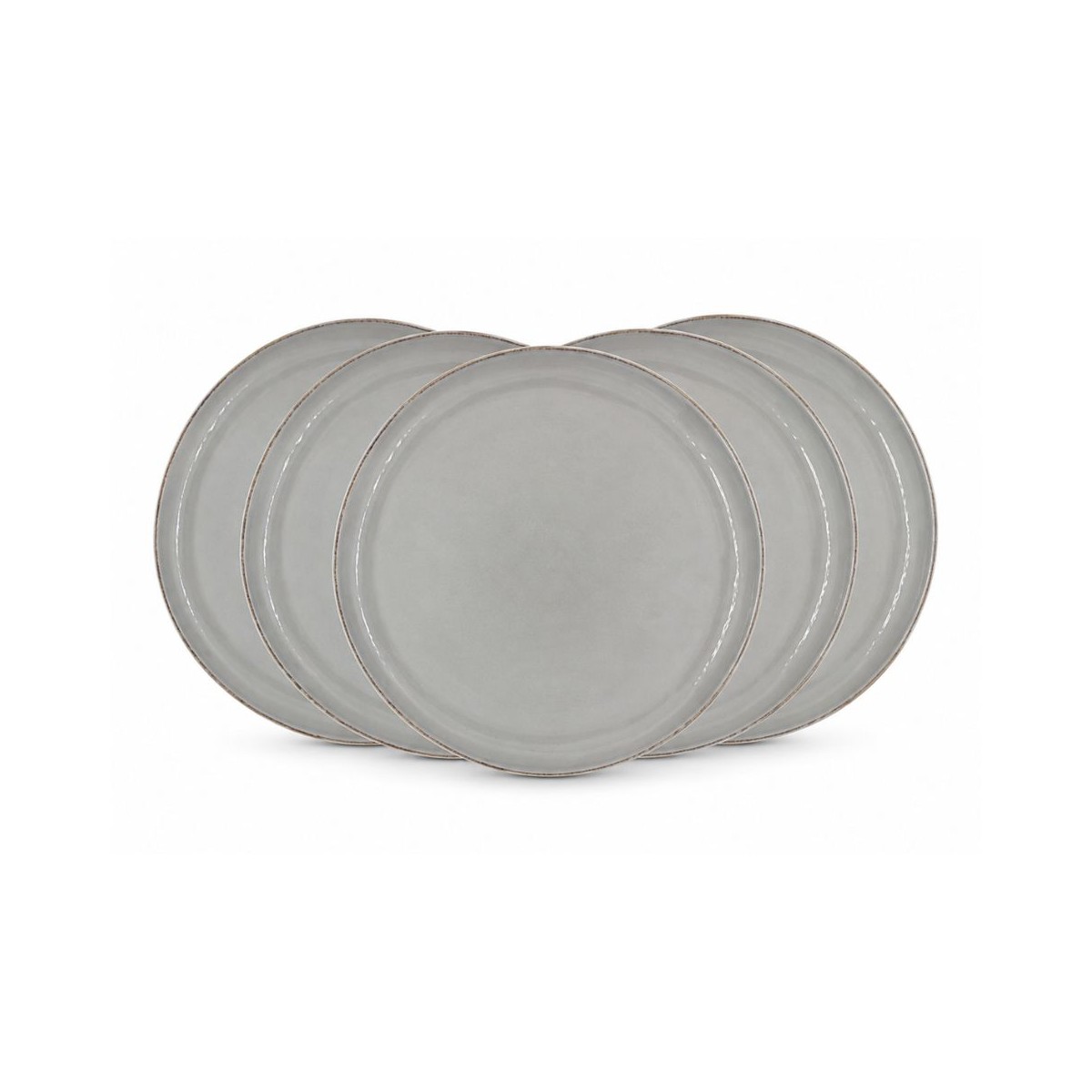 Lot de 6 grandes assiettes, GALET