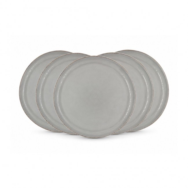 Lot de 6 grandes assiettes, GALET