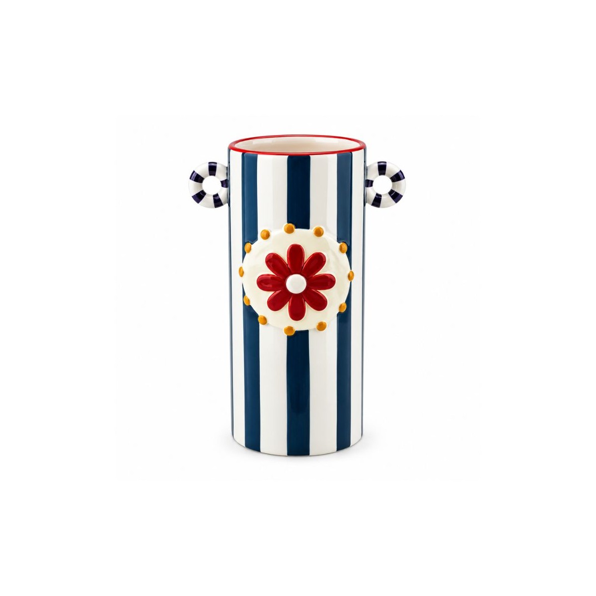 Vase à rayures bleues avec anses, Roséa