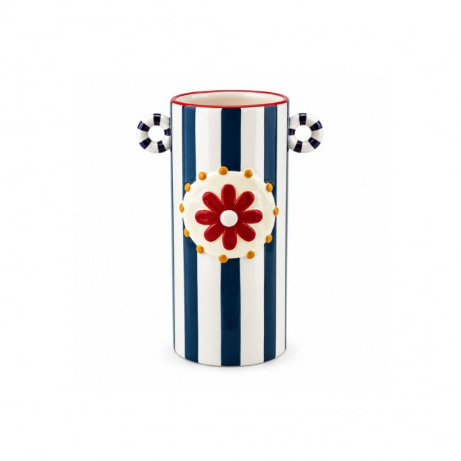 Vase à rayures bleues avec anses, Roséa