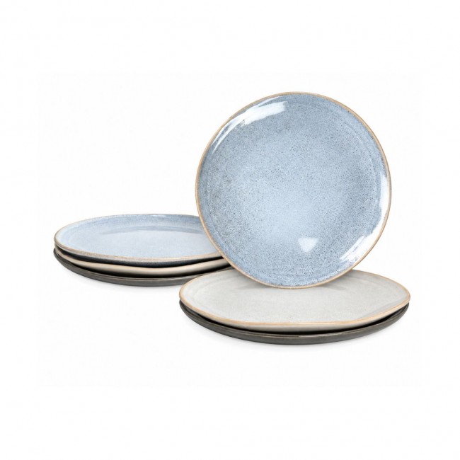 Lot de 6 grandes assiettes, ZAO