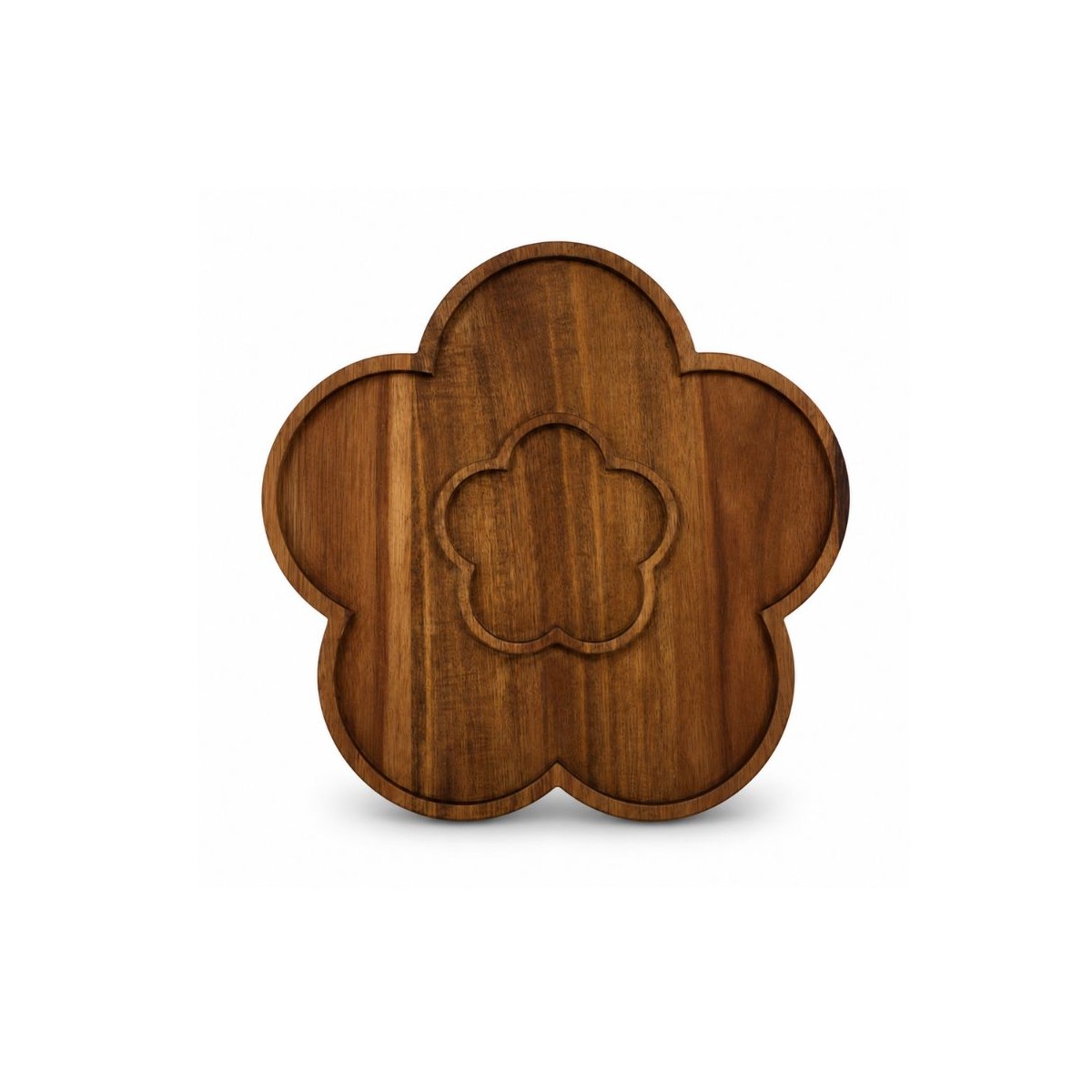 Plateau fleur en bois d'accacia, Atelier Bois