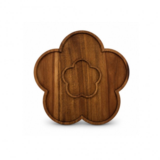 Plateau fleur en bois d'accacia, Atelier Bois