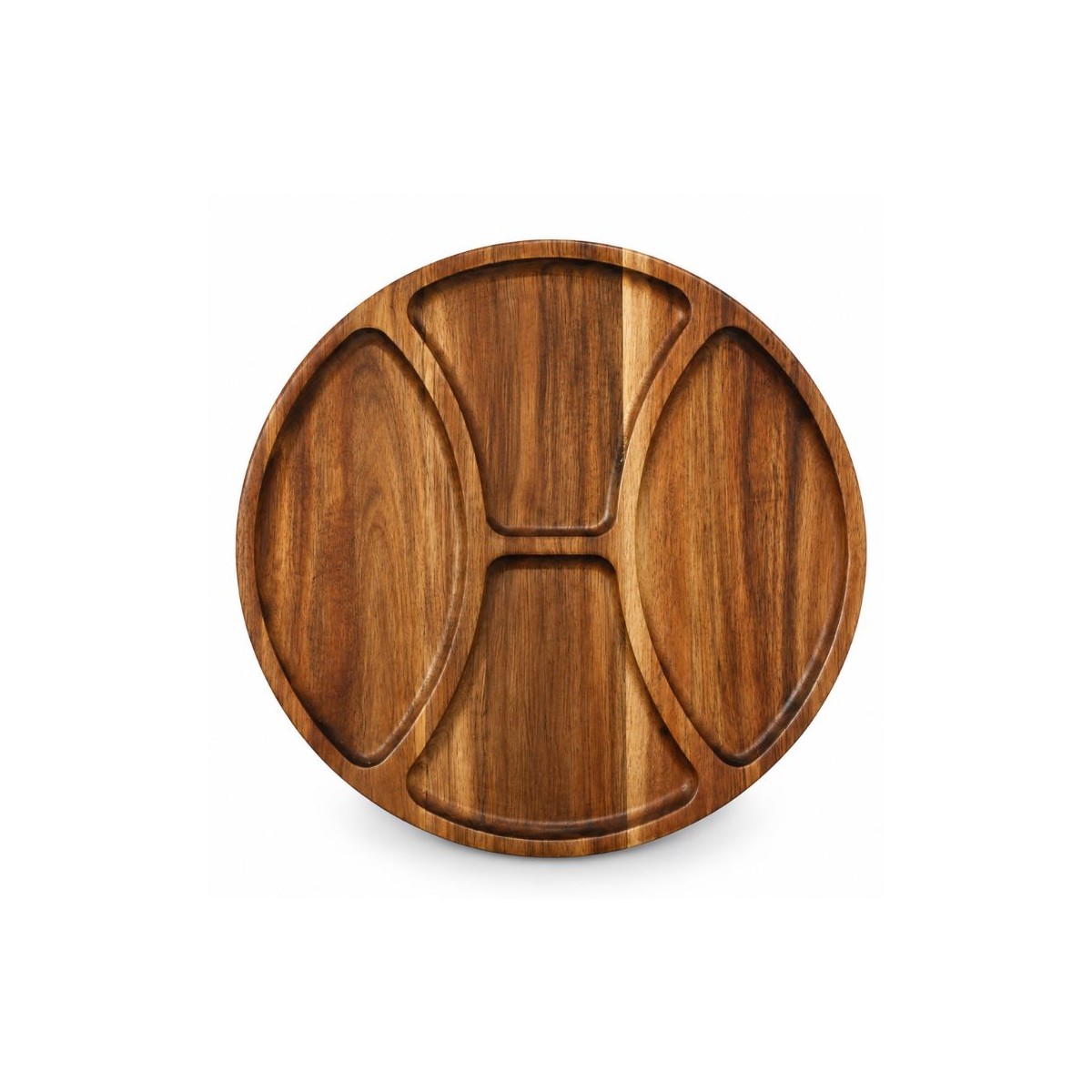 Plateau rond en bois d'accacia, Atelier Bois
