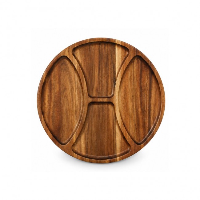 Plateau rond en bois d'accacia, Atelier Bois