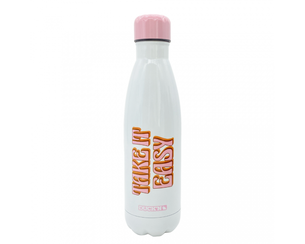 ECBOUT500RE-6 Bouteille Isotherme Hippie finition brillante 500ML, Duck'n ECBOUT500RE-6 Bouteille Isotherme Hippie finition brillante 500ML, Duck'n