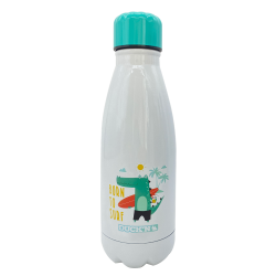 ECBOUT350RE-8 Bouteille Isotherme Surf Crocodile 350ML, Duck'n ECBOUT350RE-8 Bouteille Isotherme Surf Crocodile 350ML, Duck'n