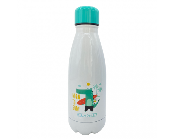 ECBOUT350RE-8 Bouteille Isotherme Surf Crocodile 350ML, Duck'n ECBOUT350RE-8 Bouteille Isotherme Surf Crocodile 350ML, Duck'n