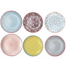 EC-6SABAS1-1 Lot de 6 assiettes à dessert design 1, SABAE EC-6SABAS1-1 Lot de 6 assiettes à dessert design 1, SABAE
