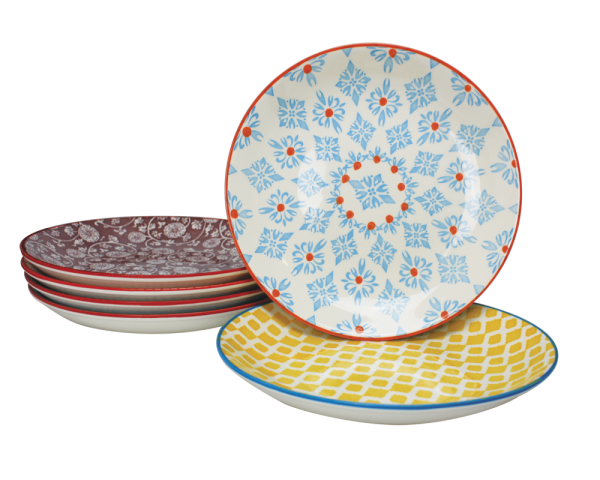 EC-6SABAS1-1 Lot de 6 assiettes à dessert design 1, SABAE EC-6SABAS1-1 Lot de 6 assiettes à dessert design 1, SABAE