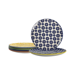 EC-6SABAS21-2 Lot de 6 assiettes plates, 6 designs, ensemble 2, SABAE EC-6SABAS21-2 Lot de 6 assiettes plates, 6 designs, ensemble 2, SABAE