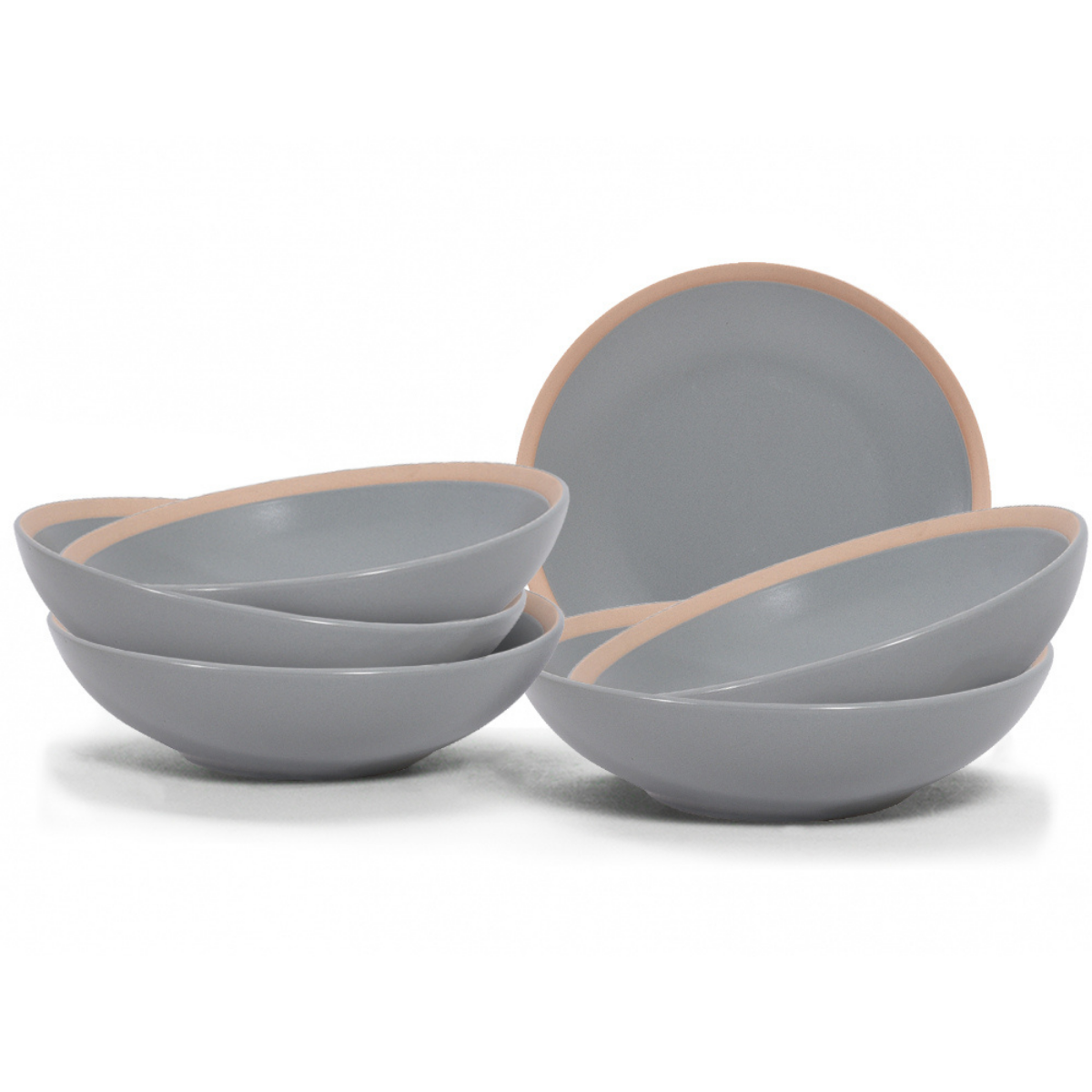 EC-6ESLASCR-G Lot de 6 assiettes creuses, ESLOV