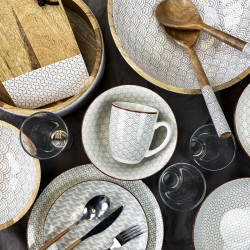 EC-SLO6ASGM - Lot de 6 grandes assiettes, SLOW EC-SLO6ASGM - Lot de 6 grandes assiettes, SLOW