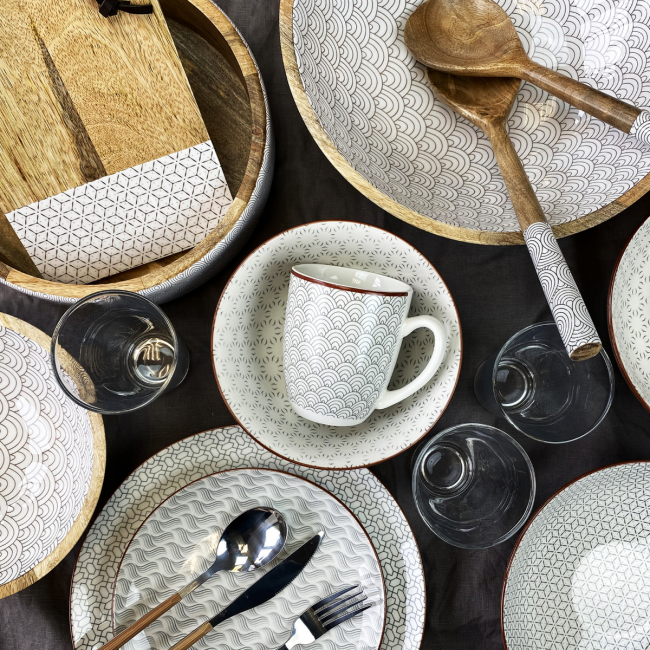 EC-SLO6ASGM - Lot de 6 grandes assiettes, SLOW EC-SLO6ASGM - Lot de 6 grandes assiettes, SLOW