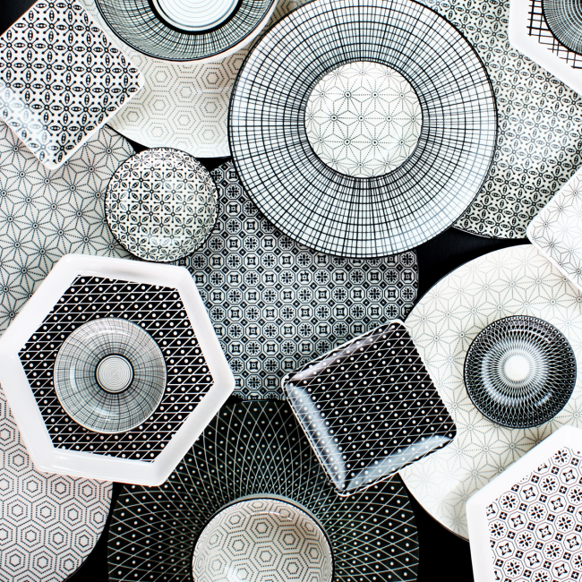 EC-6KOAS21-2 Lot de 6 assiettes à dessert, design 2, KOMAE EC-6KOAS21-2 Lot de 6 assiettes à dessert, design 2, KOMAE