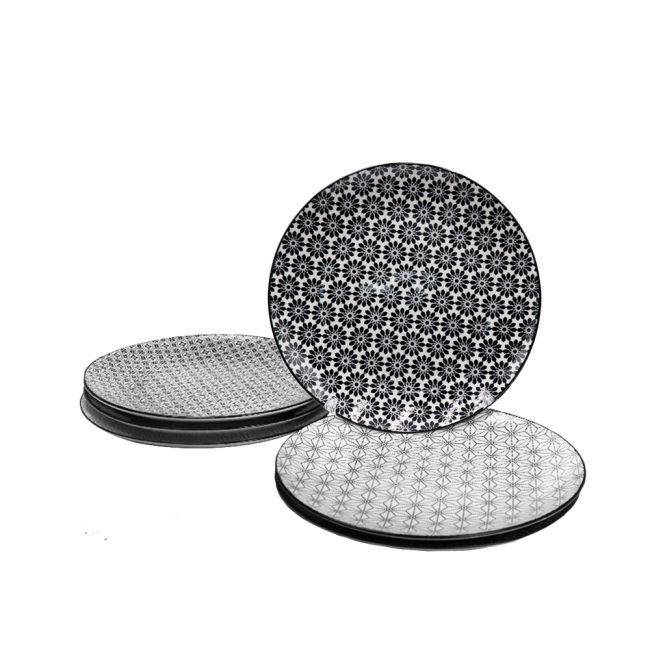 EC-6KOAS21-2 Lot de 6 assiettes à dessert, design 2, KOMAE EC-6KOAS21-2 Lot de 6 assiettes à dessert, design 2, KOMAE