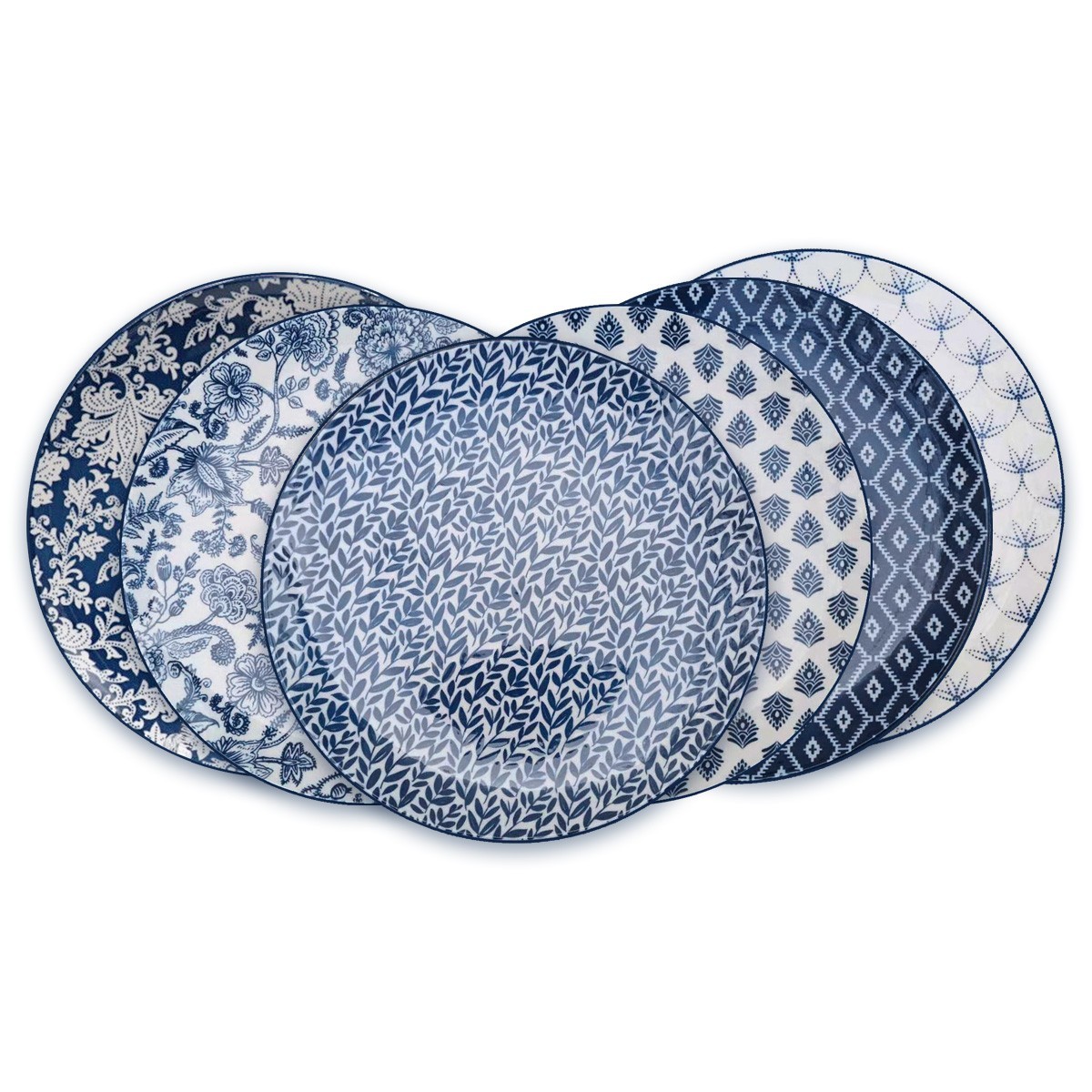 EC-MAJ6ASGM - Lot de 6 grandes assiettes, MAJORELLE