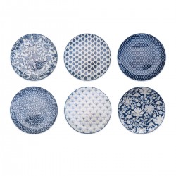 Lot de 6 grandes assiettes, MAJORELLE Lot de 6 grandes assiettes, MAJORELLE