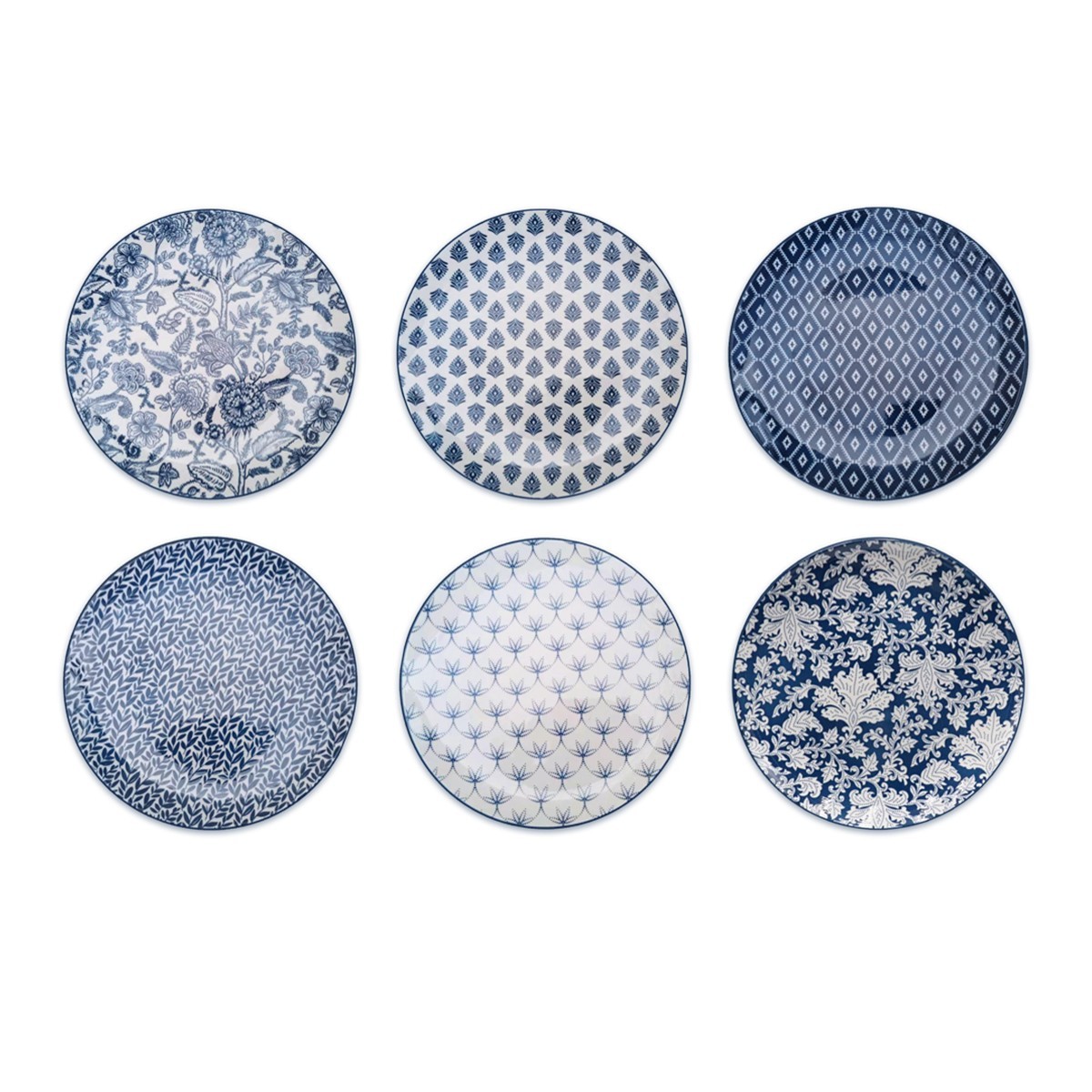 Lot de 6 grandes assiettes, MAJORELLE