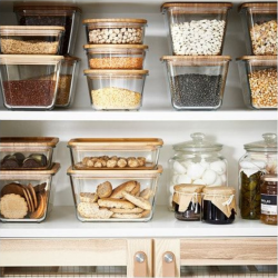 EC-2BOCR Lot de 2 plats carrés avec couvercle, BO BYO EC-2BOCR Lot de 2 plats carrés avec couvercle, BO BYO