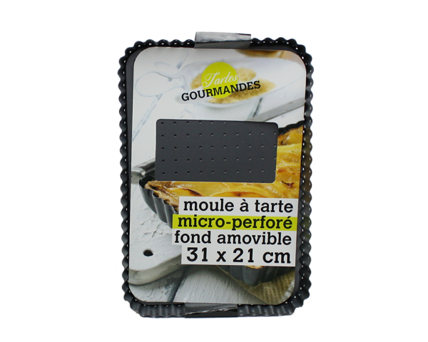 EC-PERFRECT Moule à tarte rectangulaire micro perforé EC-PERFRECT Moule à tarte rectangulaire micro perforé